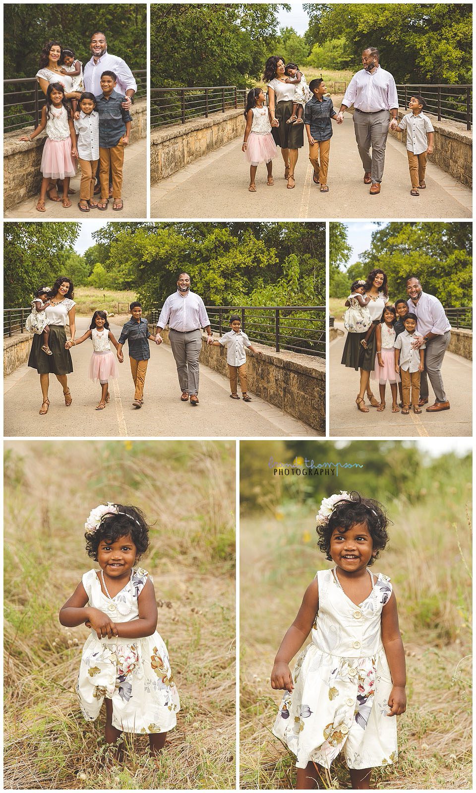 outdoor family photos with family of six in plano, tx