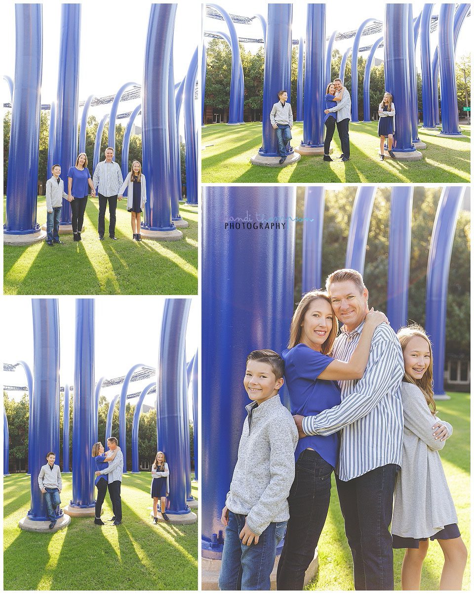 outdoor family session in addison, with mom, dad, older sister and younger brother