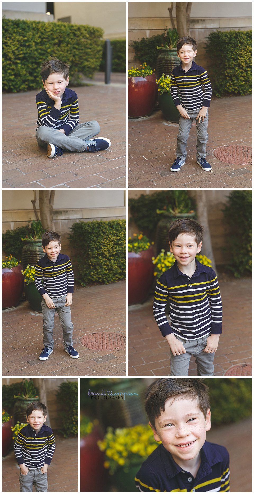 outdoor urban park photos of six year old white boy in plano texas