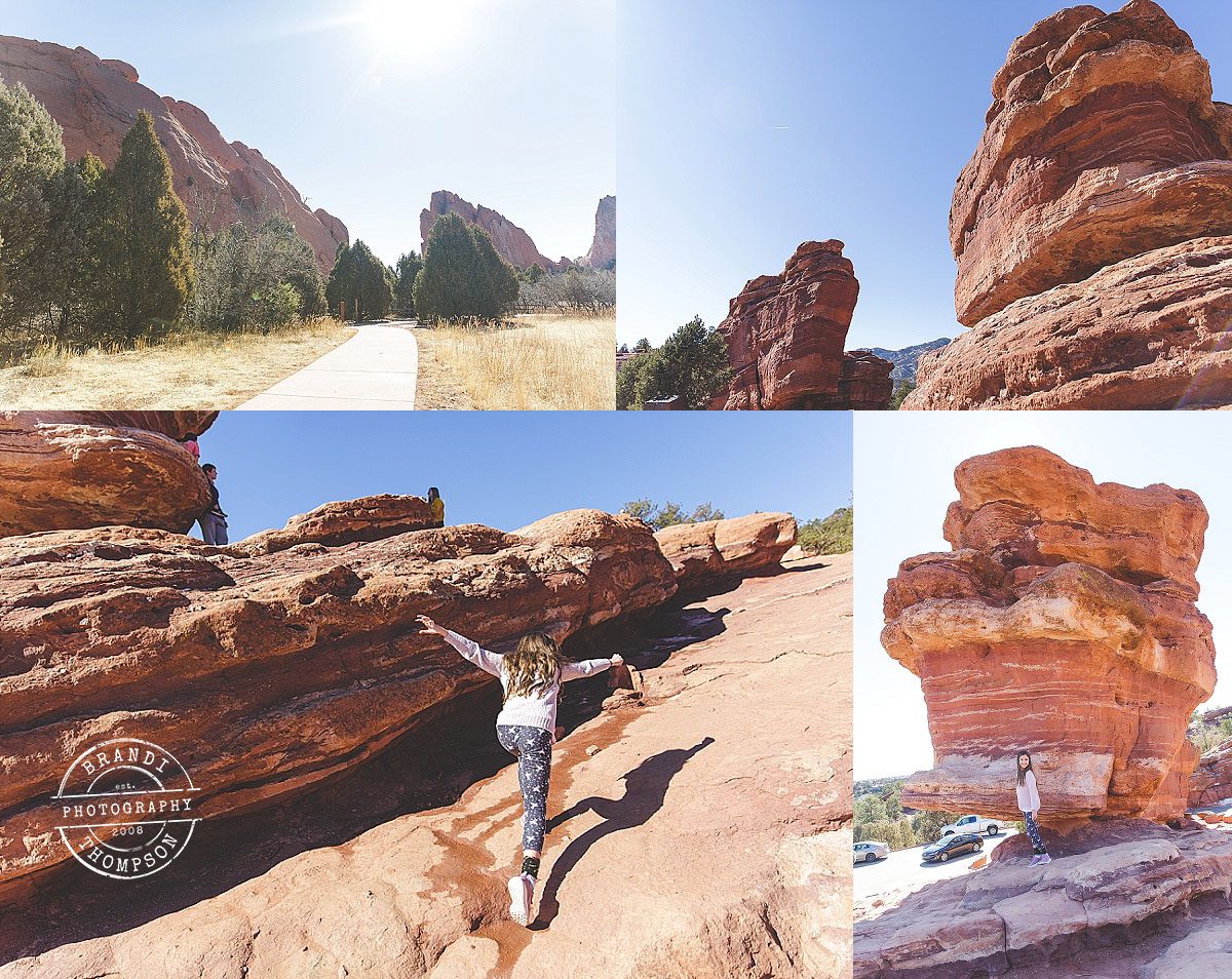 photo collage of garden of the gods in colorado
