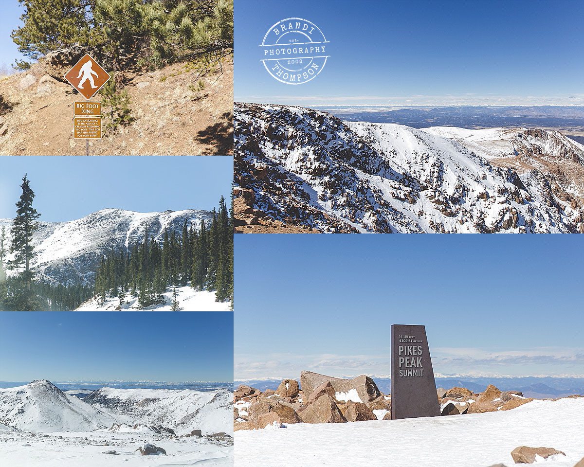 collage of photos of pikes peak in colorado