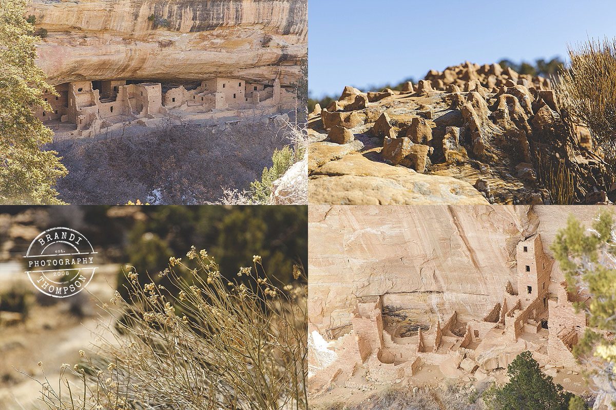 collage of photos from Mesa Verde in New Mexico